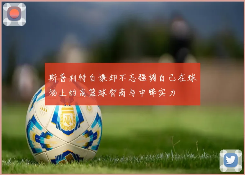 斯普利特自谦却不忘强调自己在球场上的高篮球智商与中锋实力